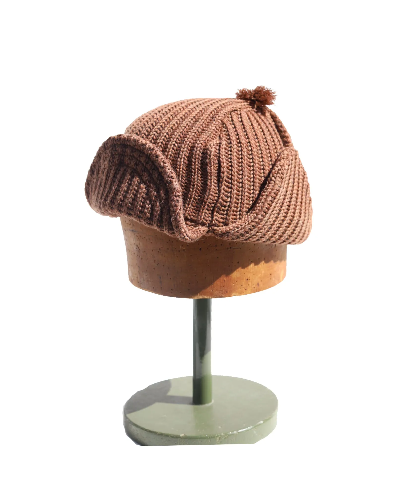 Chunky Knit Wool Flight Cap