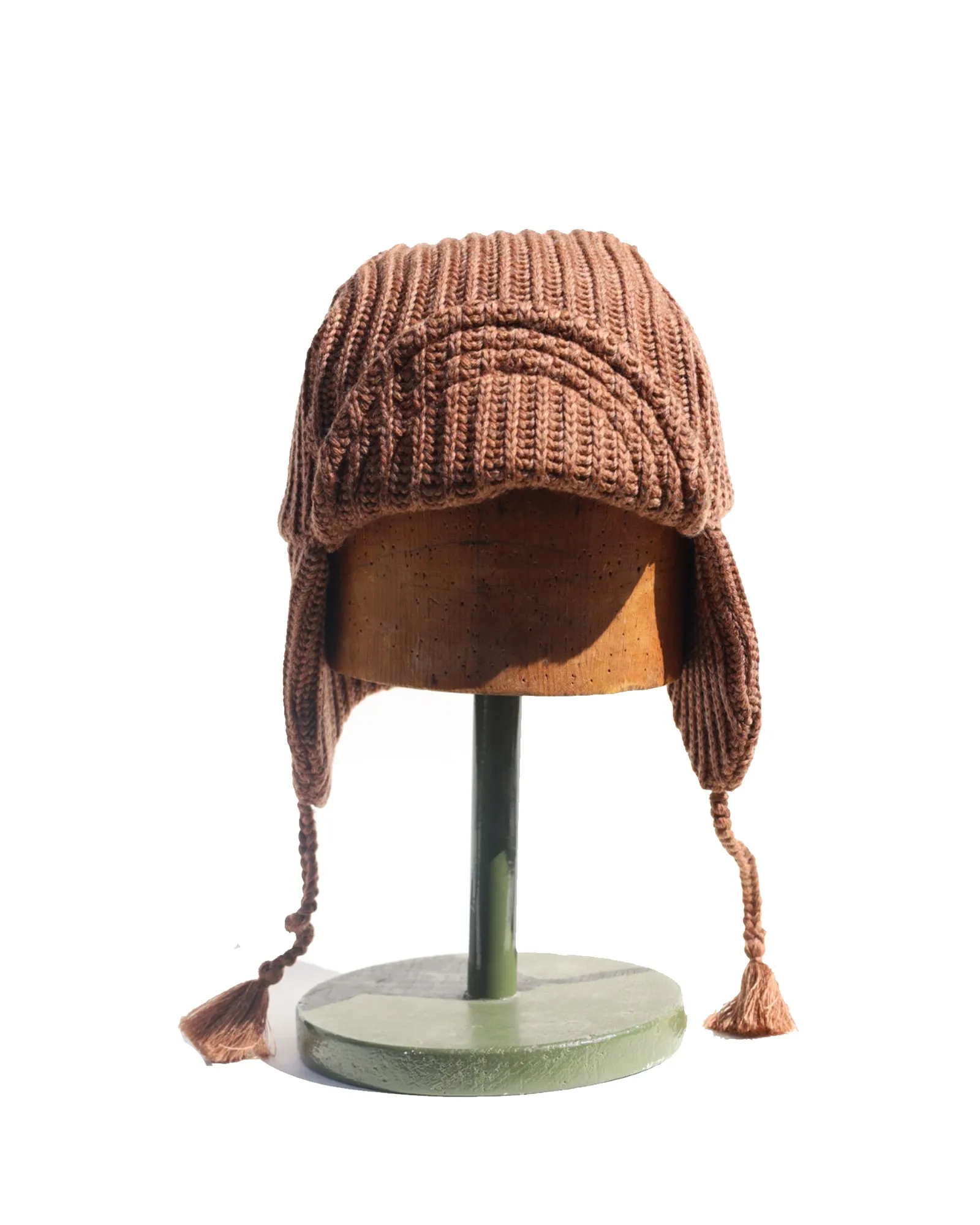 Chunky Knit Wool Flight Cap