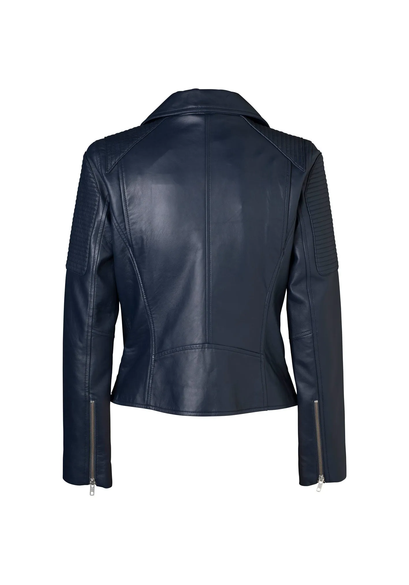 Classic Biker Jacket- Navy