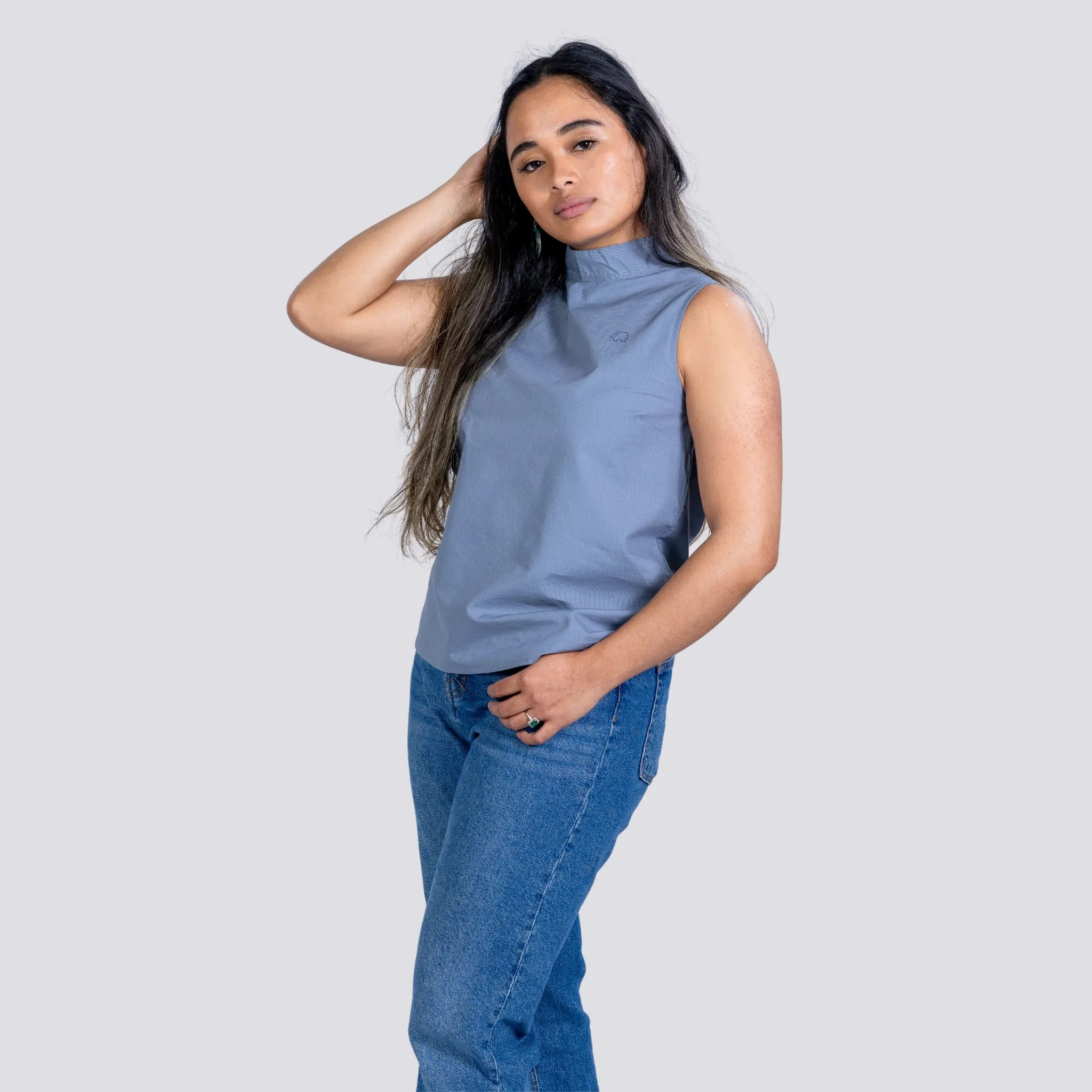 Classic Grey Sleeveless Top | KAREE | Women's Fashion