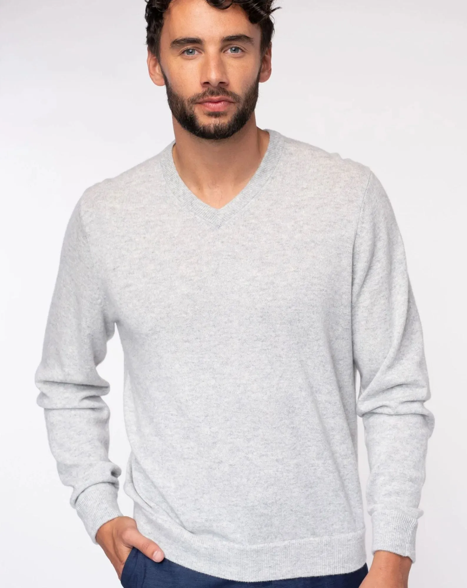 Classic V-Neck 100% Cashmere Sweater (Choice of Colors) by Alashan Cashmere