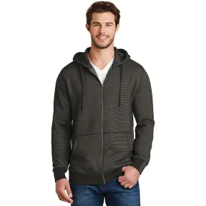 CLOSEOUT - District Made Mens Mini Stripe Full-Zip Hoodie