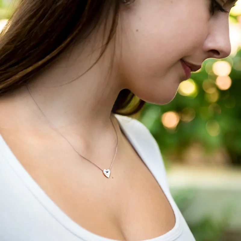 Contentment Heart Necklace - Sterling Silver