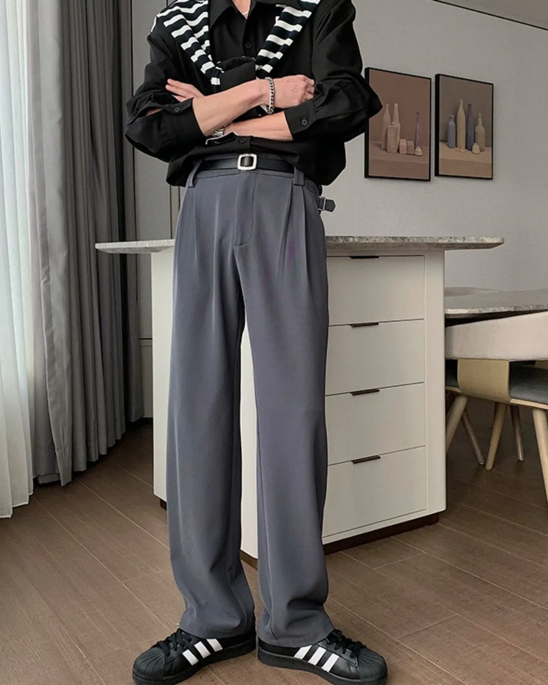 Cool Casual Straight Pants HUD0037