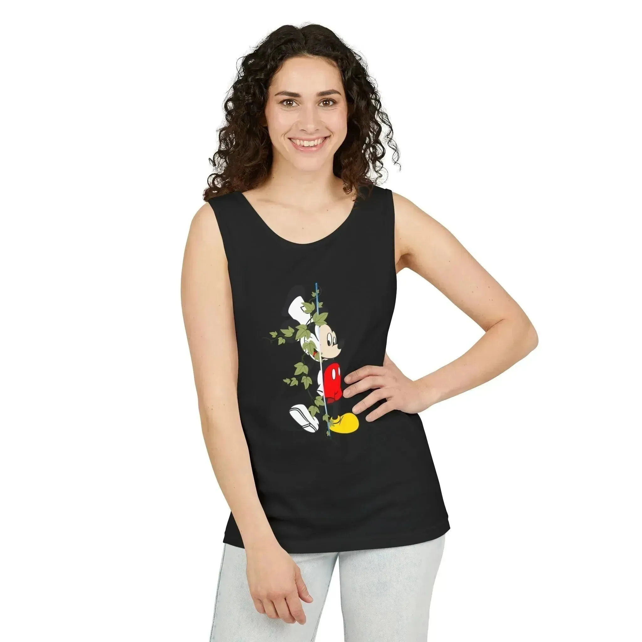 Cool Half Face Mickey Mouse Unisex Garment-Dyed Tank Top