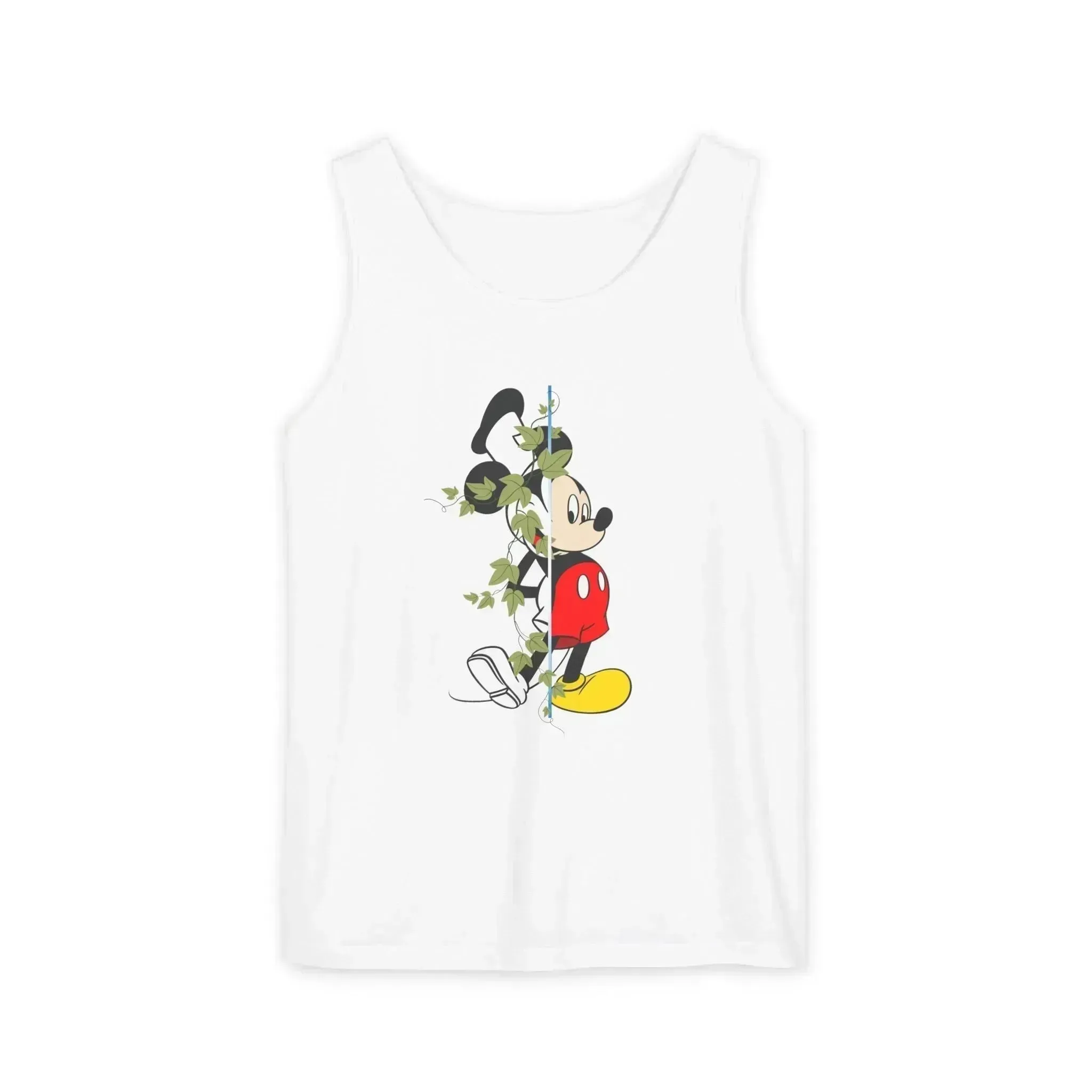 Cool Half Face Mickey Mouse Unisex Garment-Dyed Tank Top