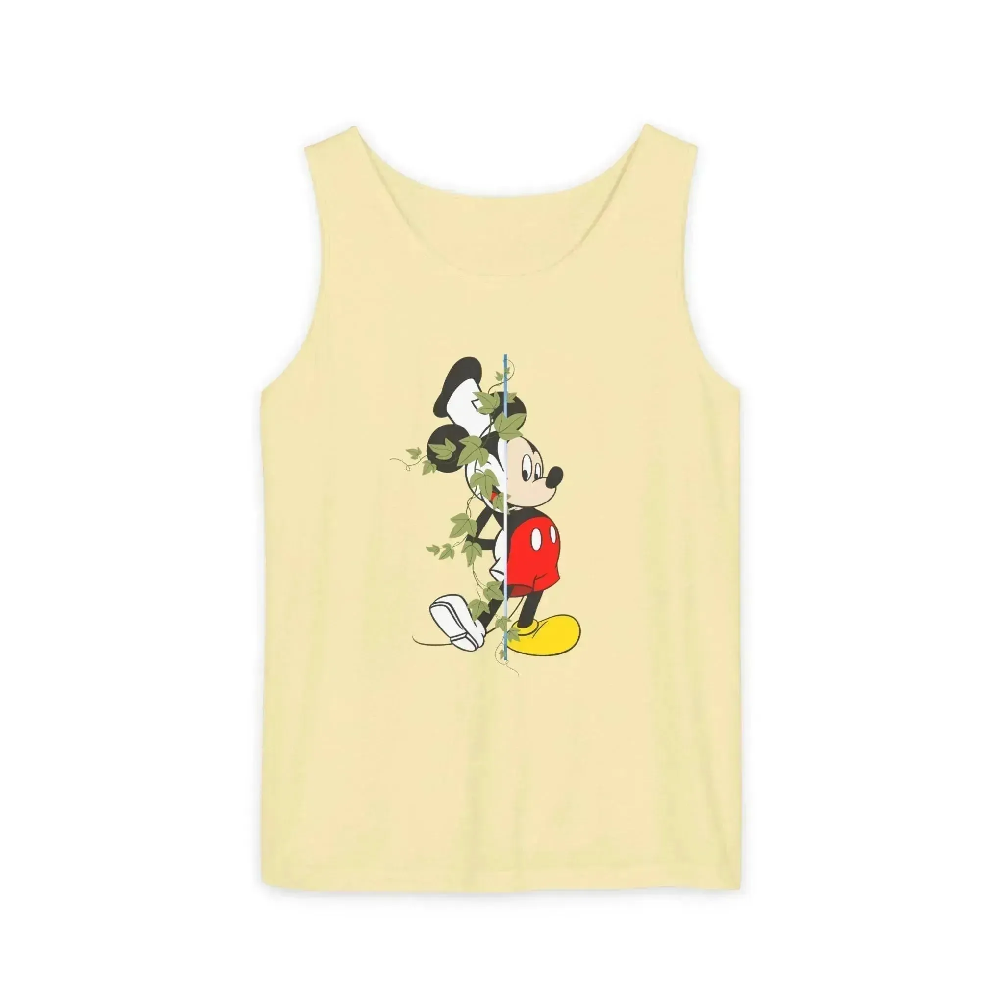 Cool Half Face Mickey Mouse Unisex Garment-Dyed Tank Top