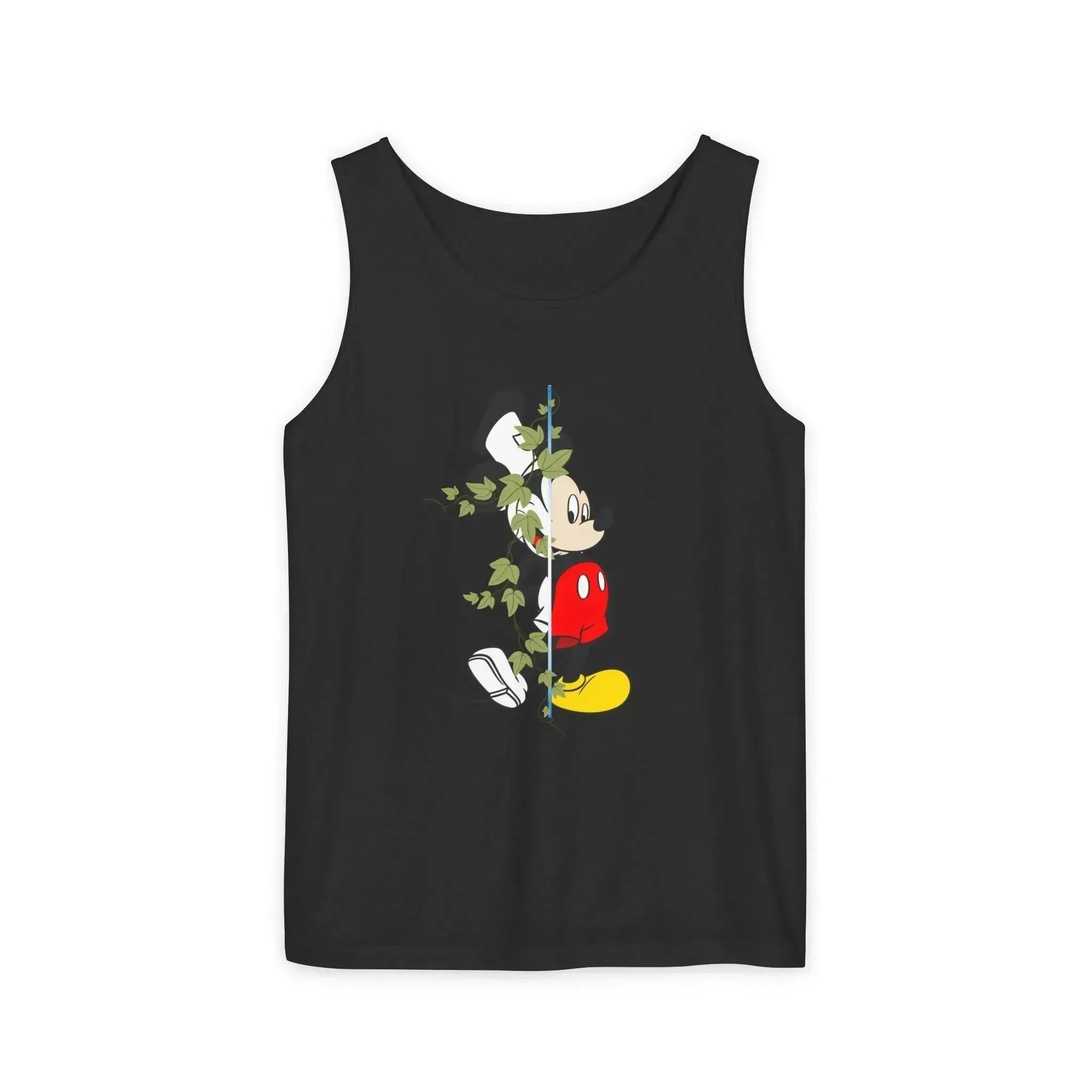 Cool Half Face Mickey Mouse Unisex Garment-Dyed Tank Top