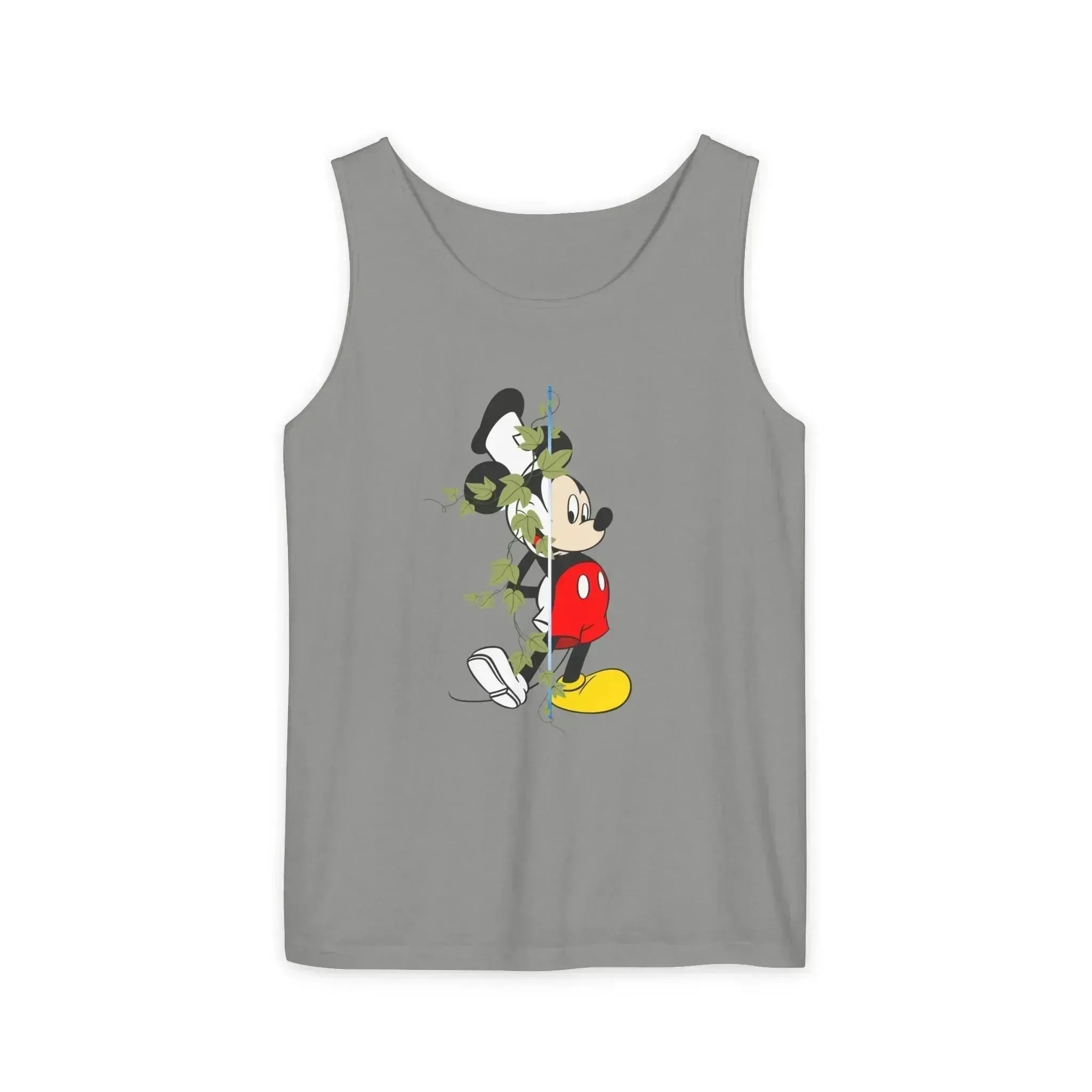 Cool Half Face Mickey Mouse Unisex Garment-Dyed Tank Top