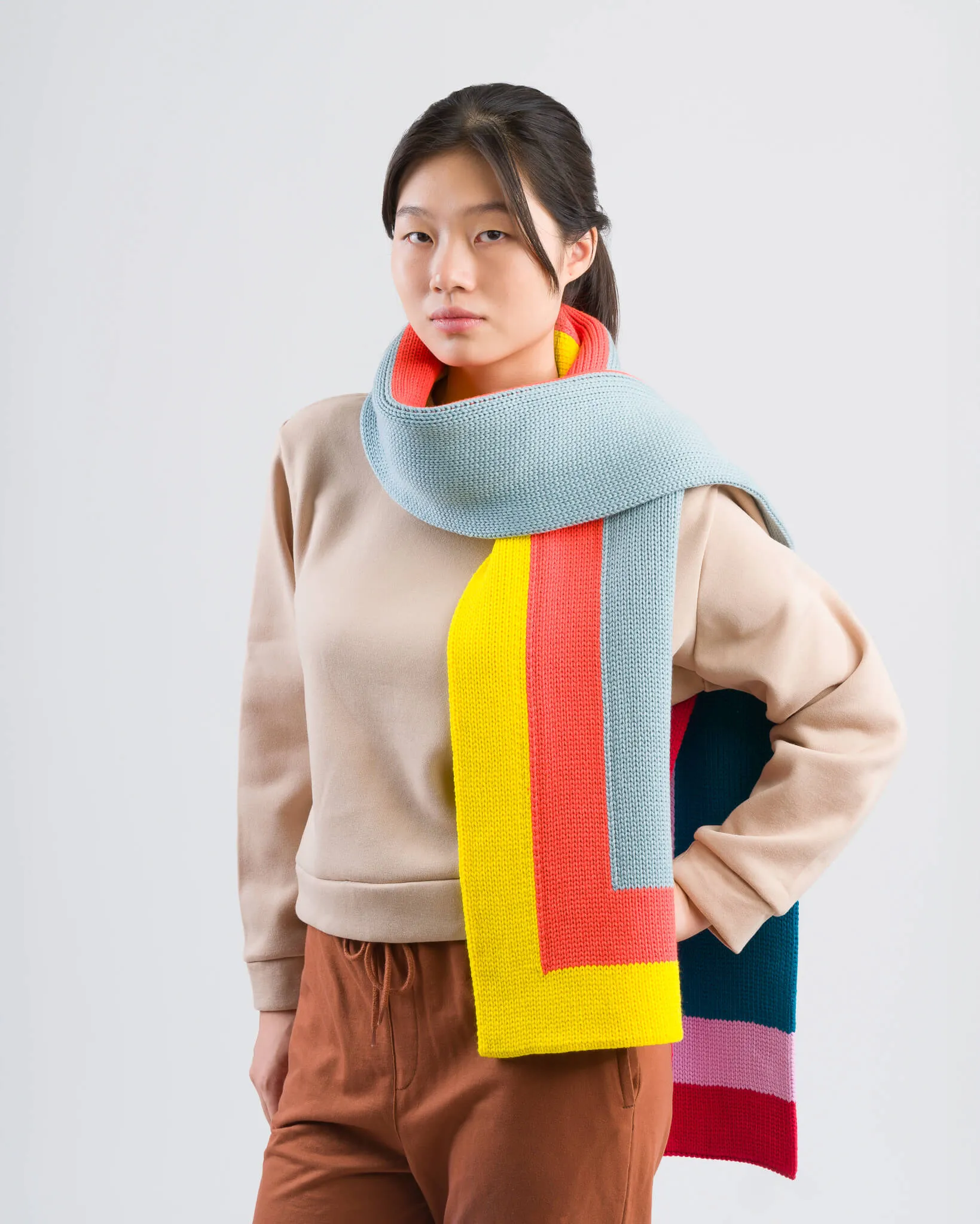 Corner Colorblock Big Scarf