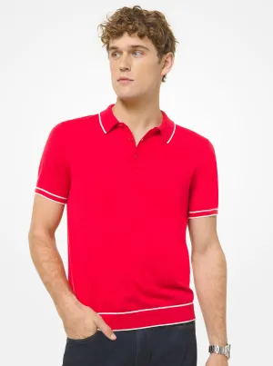 Cotton And Silk Polo Shirt