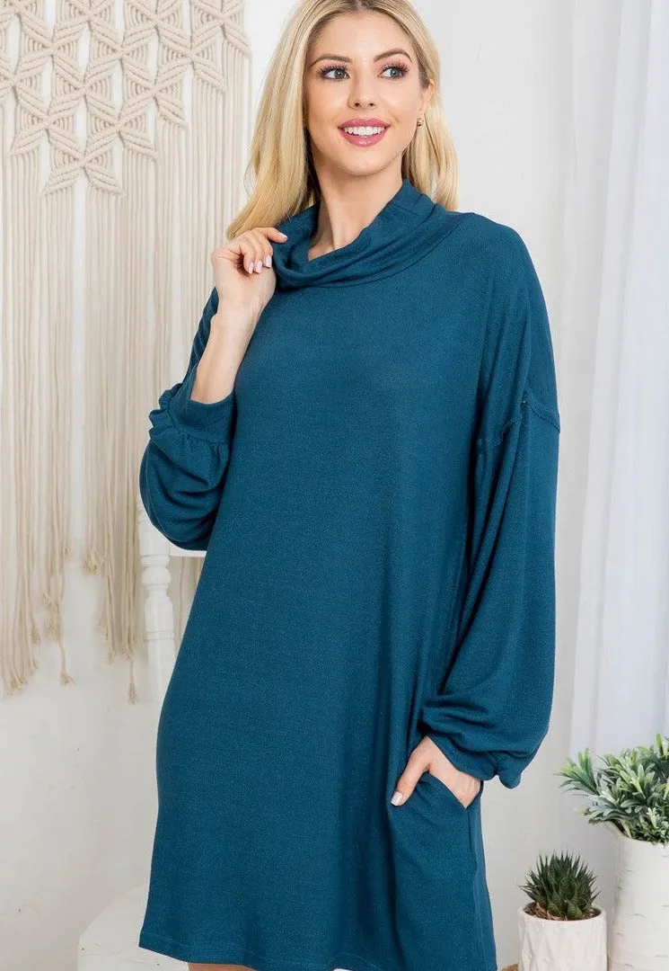 Courtney Cowl Neck Knit Tunic/ Dress