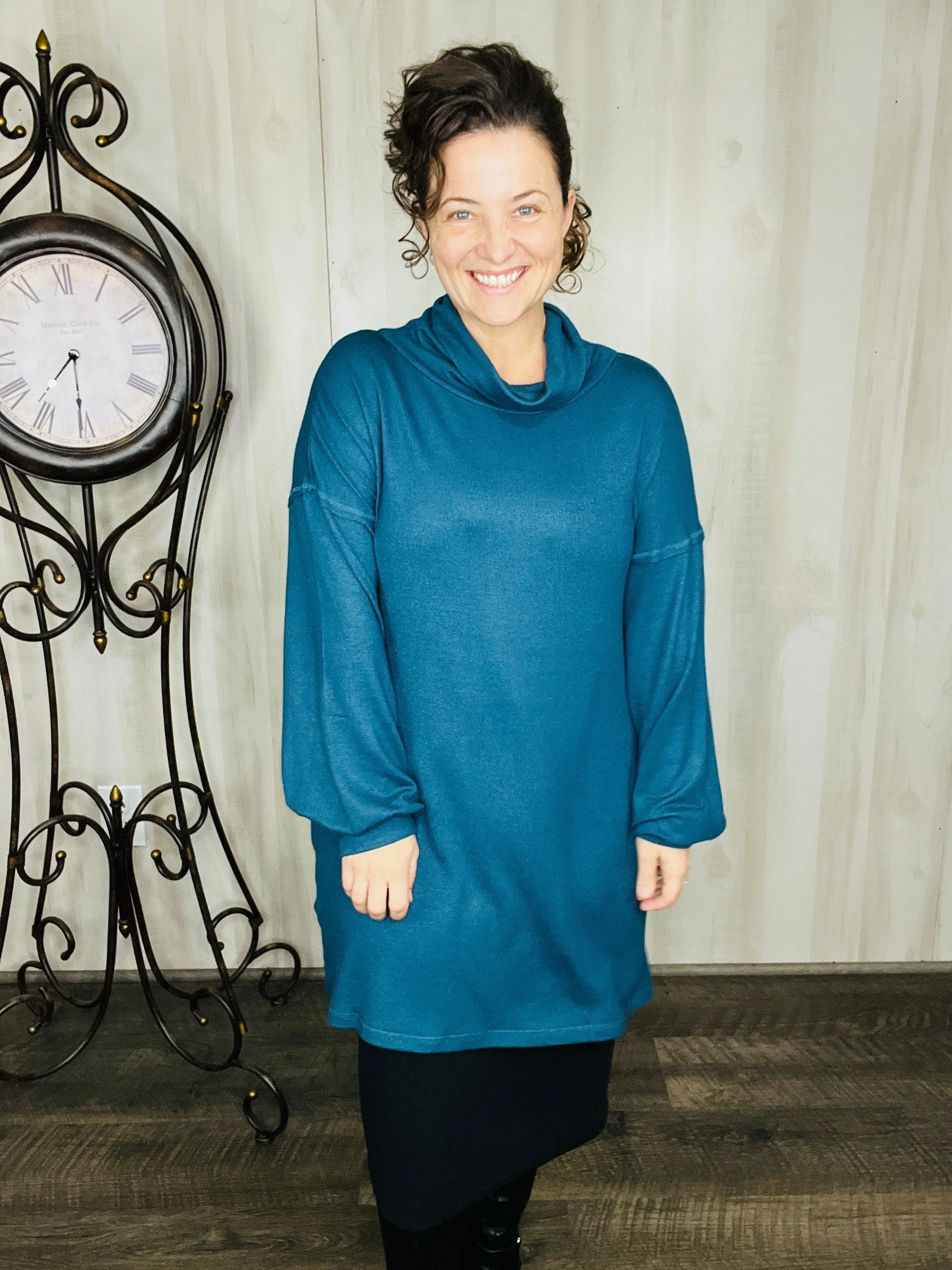 Courtney Cowl Neck Knit Tunic/ Dress