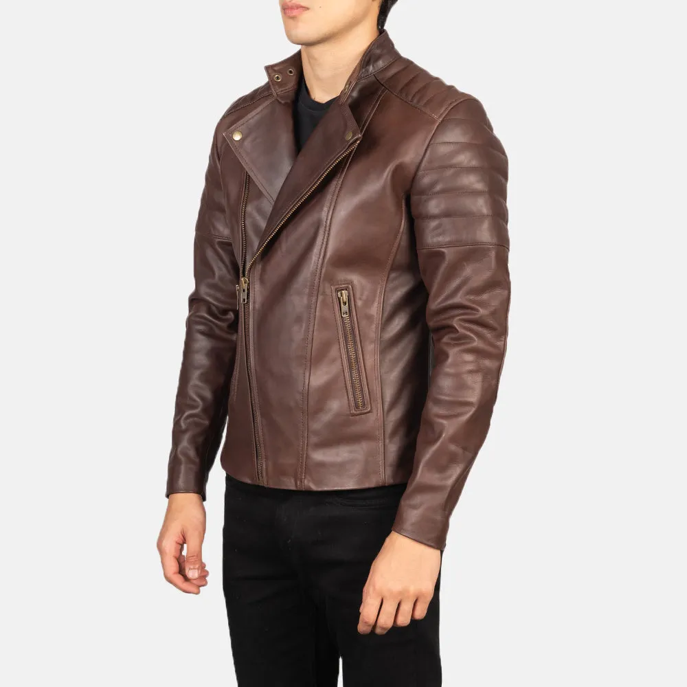 Dark Brown Stylish Leather Jacket