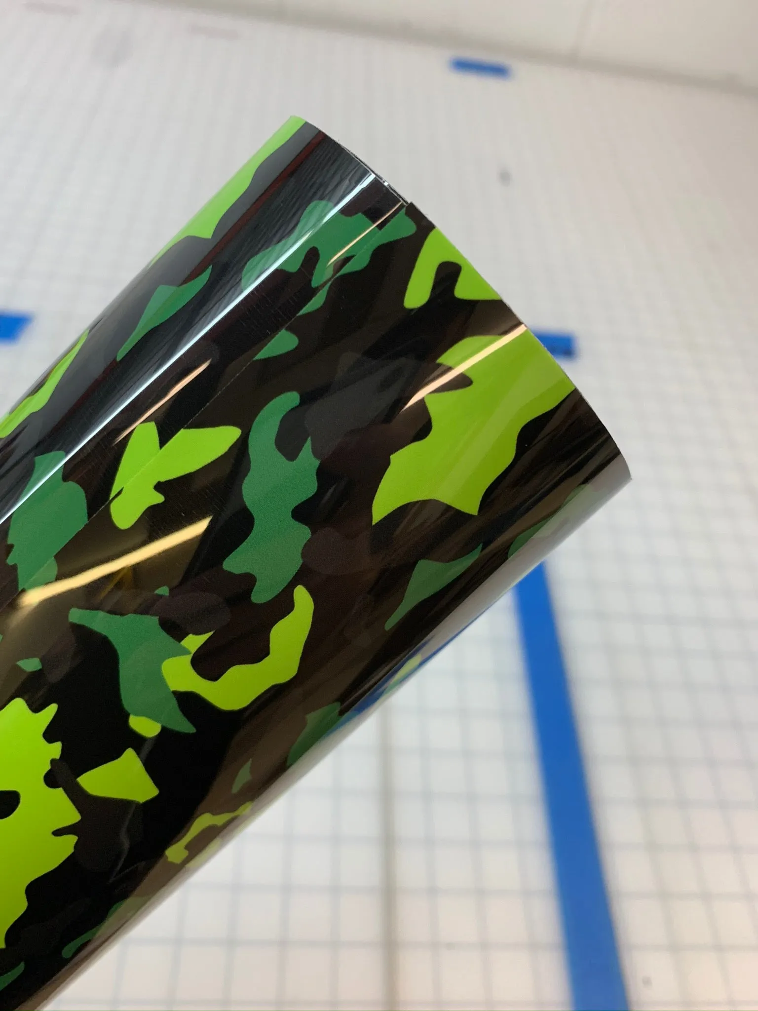 Dark Green Camo HTV