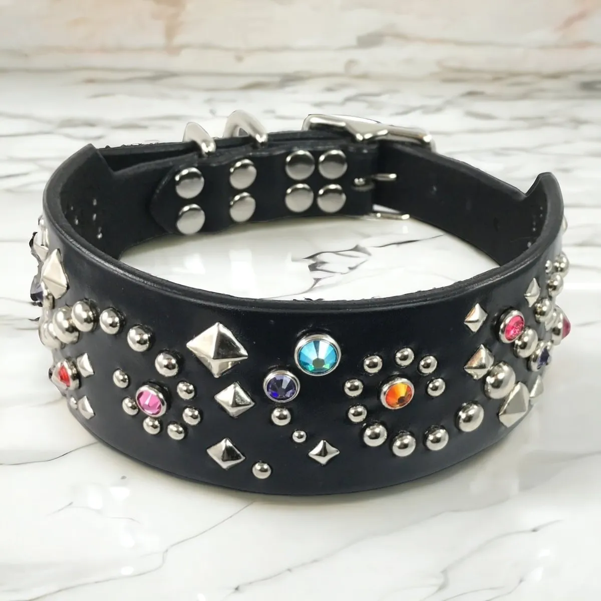 Designer Leather Dog Collar Stargazer Deluxe