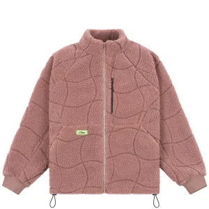 Dime - Coverstitch Sherpa Fleece Jacket ~ Mauve