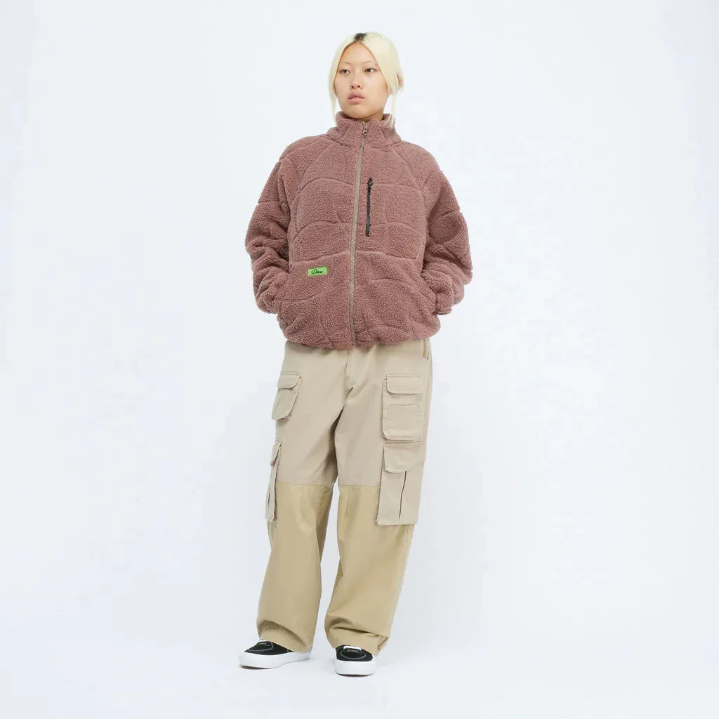 Dime - Coverstitch Sherpa Fleece Jacket ~ Mauve