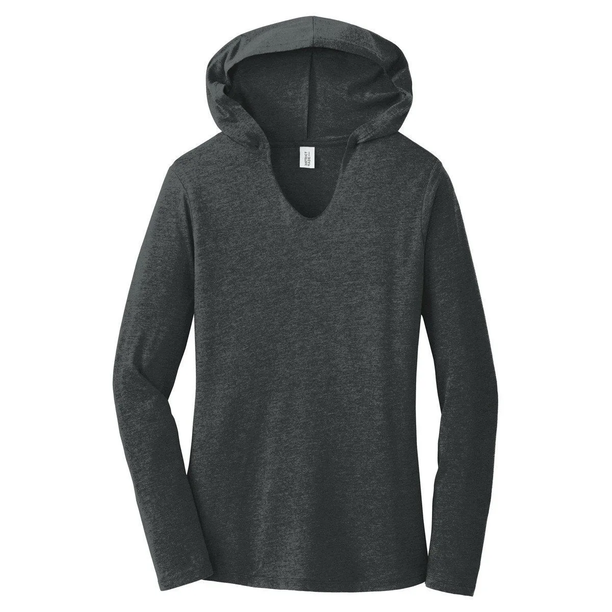 District Made Women's Black Frost Perfect Tri Long Sleeve Hoodie