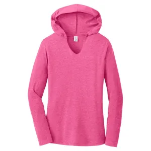 District Made Women's Fuchsia Frost Perfect Tri Long Sleeve Hoodie