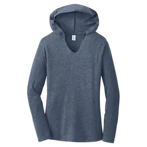 District Made Women's Navy Frost Perfect Tri Long Sleeve Hoodie