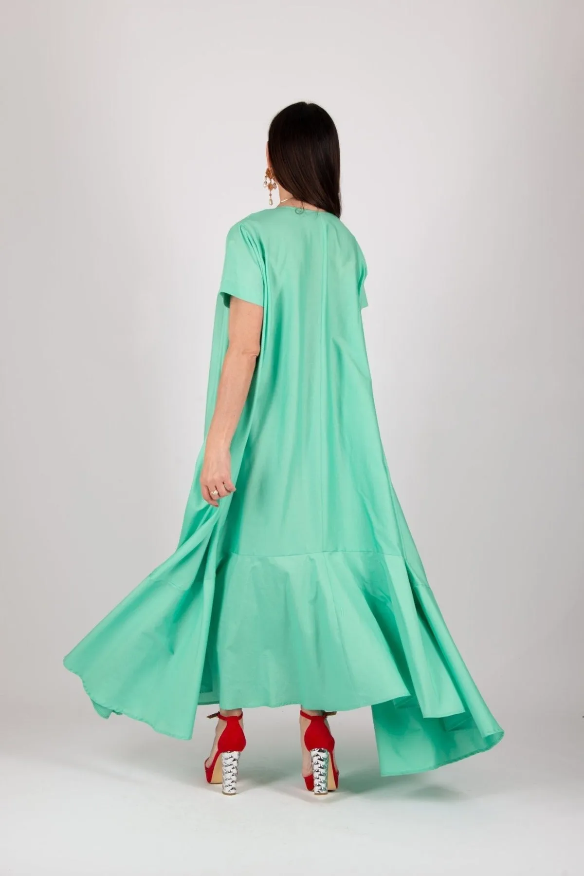 DIVA Mint Long Cotton Summer Dress