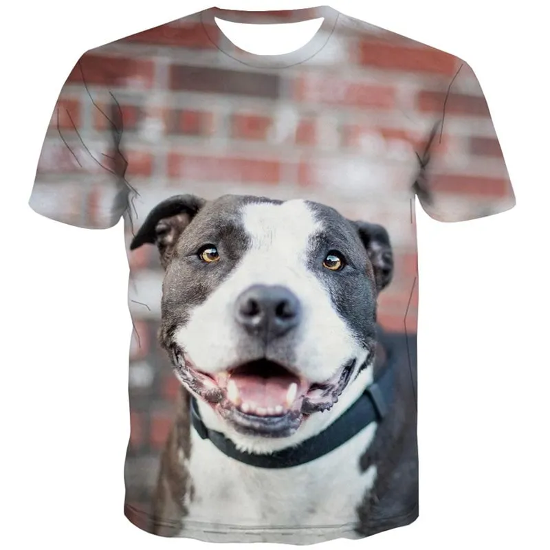 dog t shirt Casual shirt 3D Puppy Cute animal big Smart dogs art costume Cool male