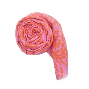 Donna Scarf in Pink Orange Rose