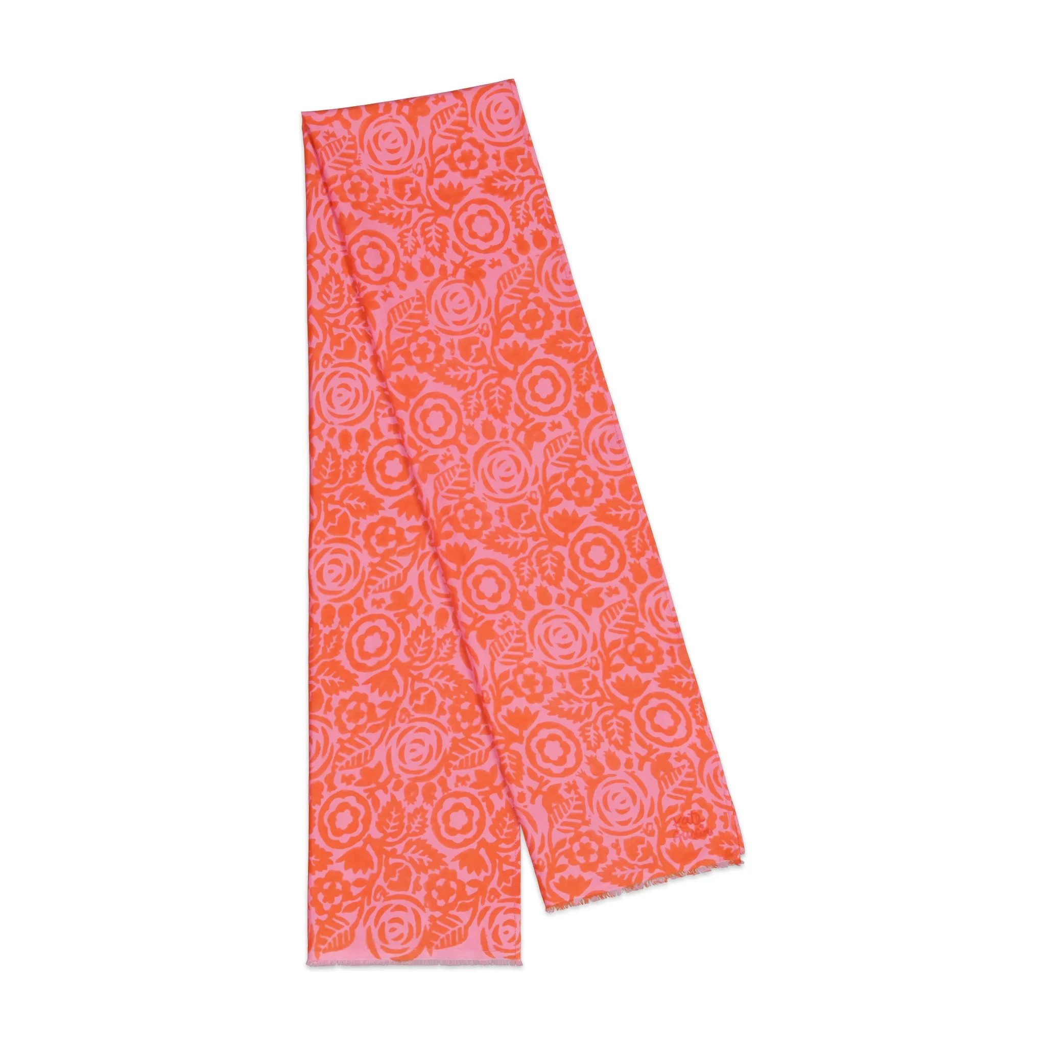 Donna Scarf in Pink Orange Rose