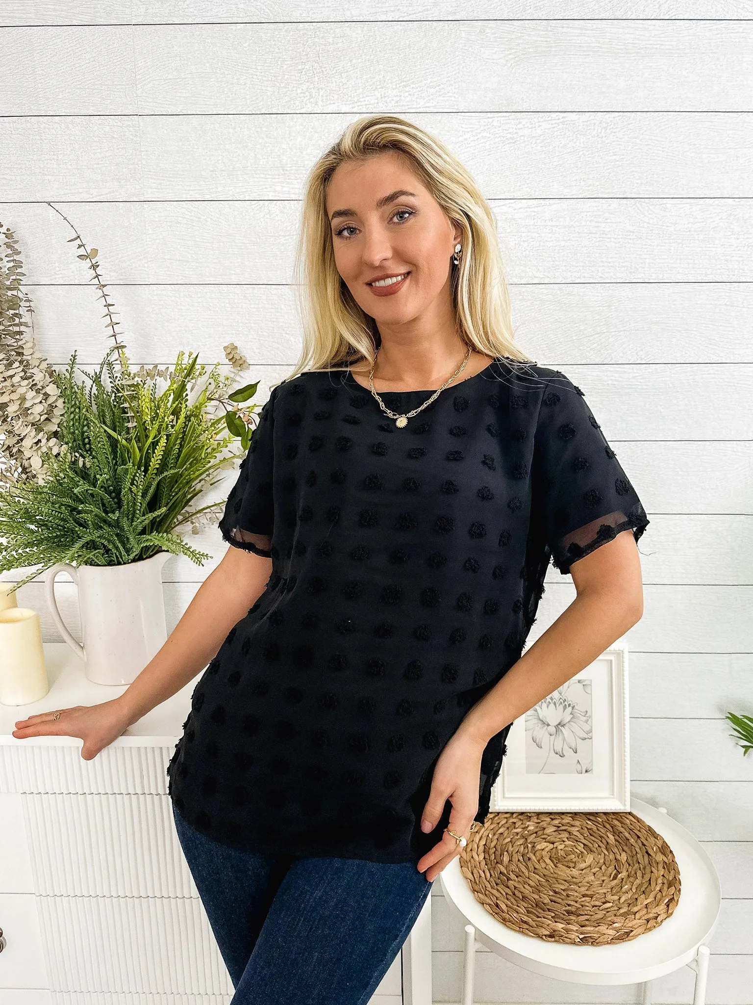 Easy Everyday Clip Dot Blouse