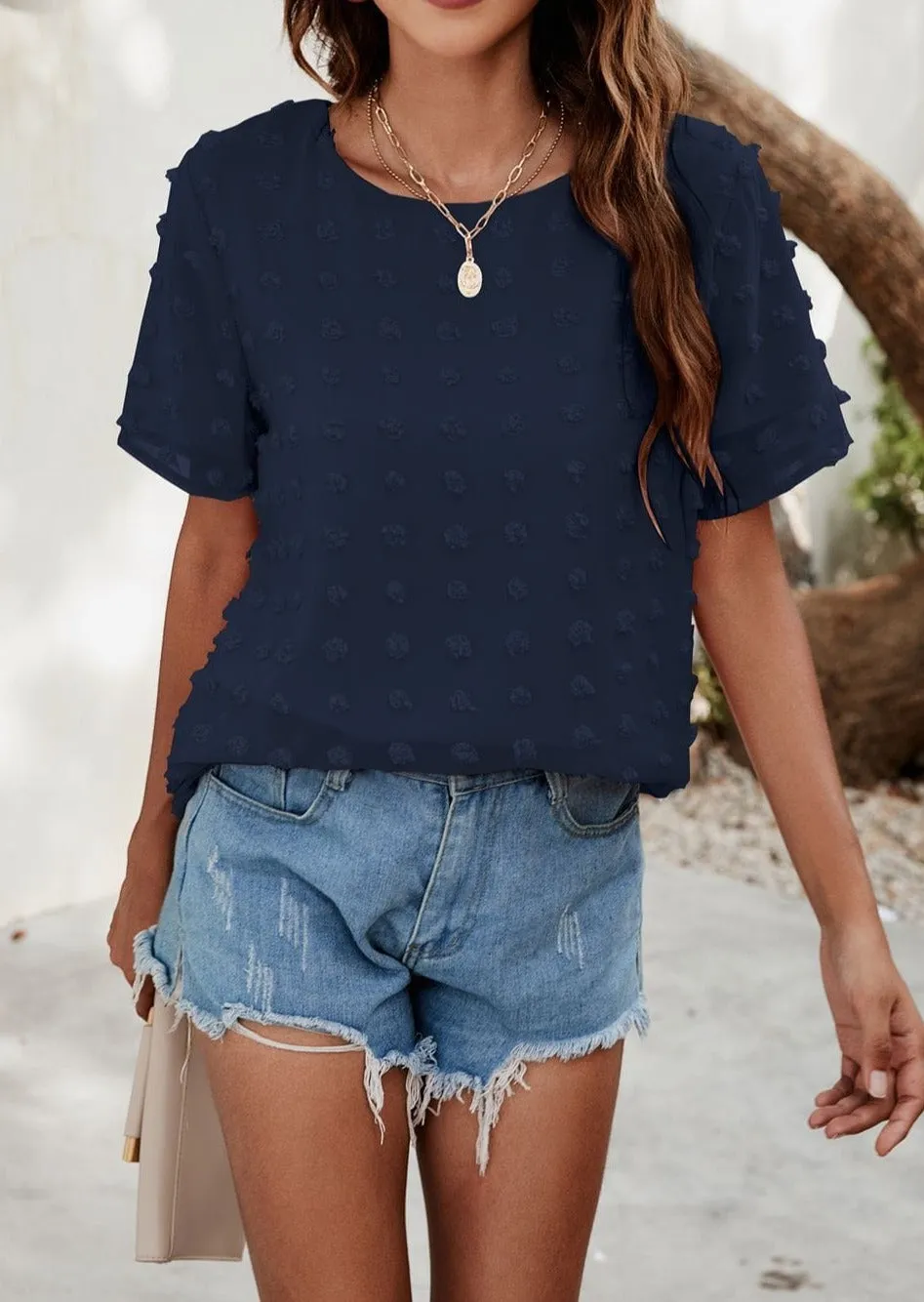 Easy Everyday Clip Dot Blouse