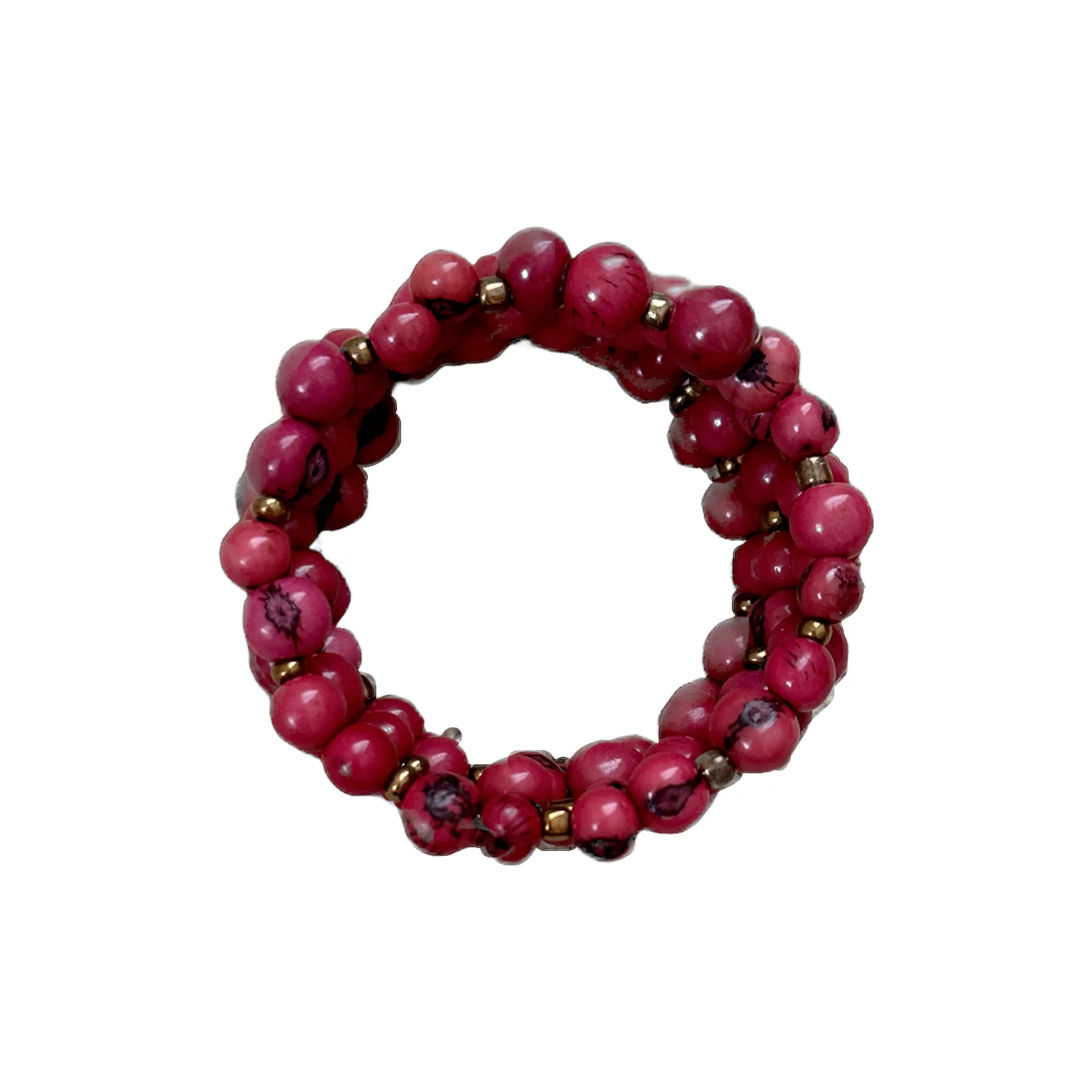 ECO CHIC TAGUA NUT SPIRAL BRACELETS