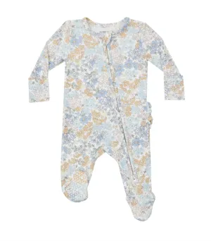 Edith Floral Ruffle Footie