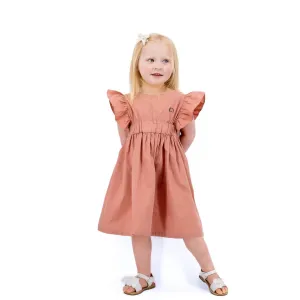 Elegant Brick Dust Dress for Girls