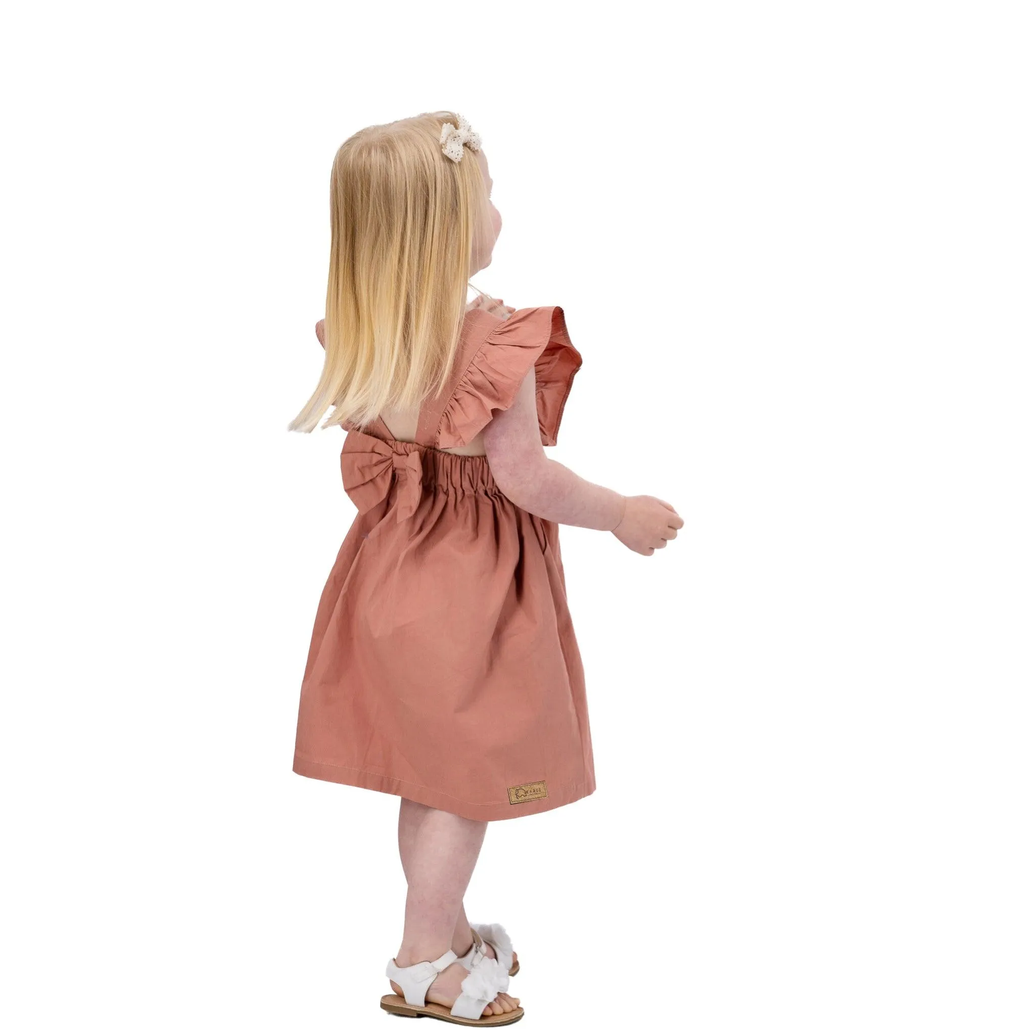 Elegant Brick Dust Dress for Girls