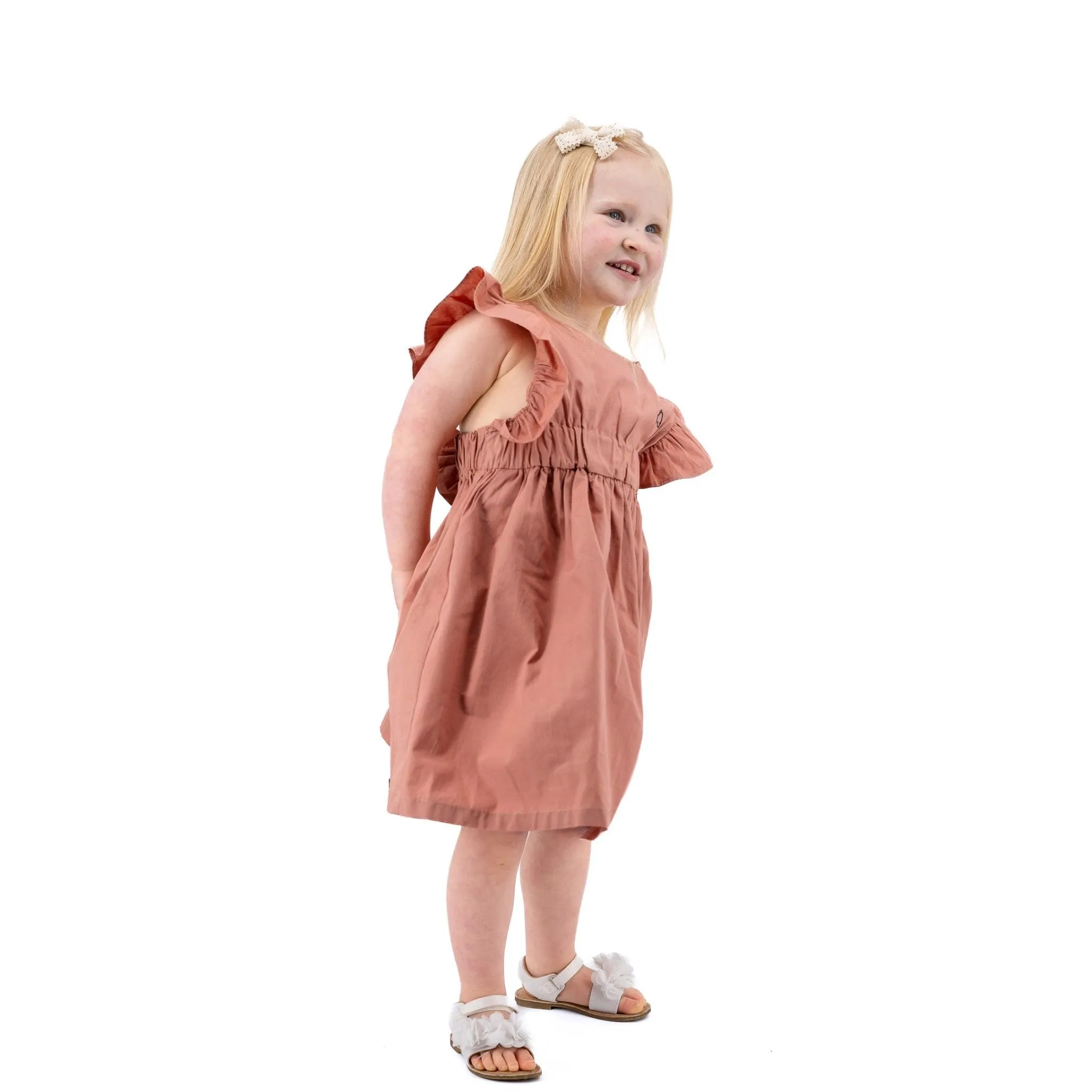 Elegant Brick Dust Dress for Girls