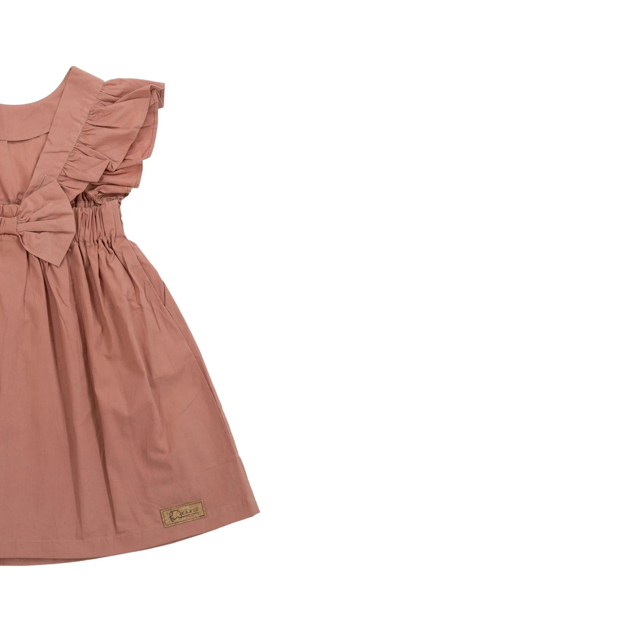 Elegant Brick Dust Dress for Girls