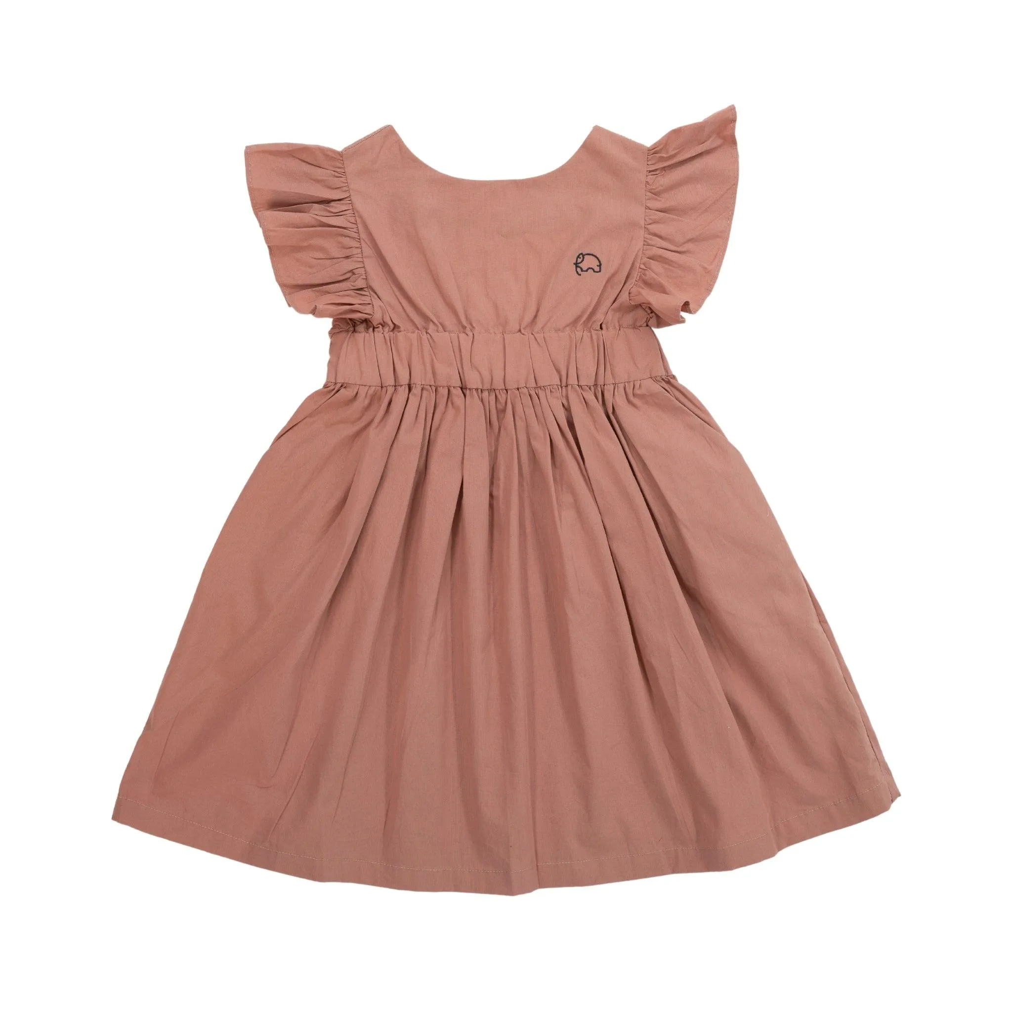 Elegant Brick Dust Dress for Girls