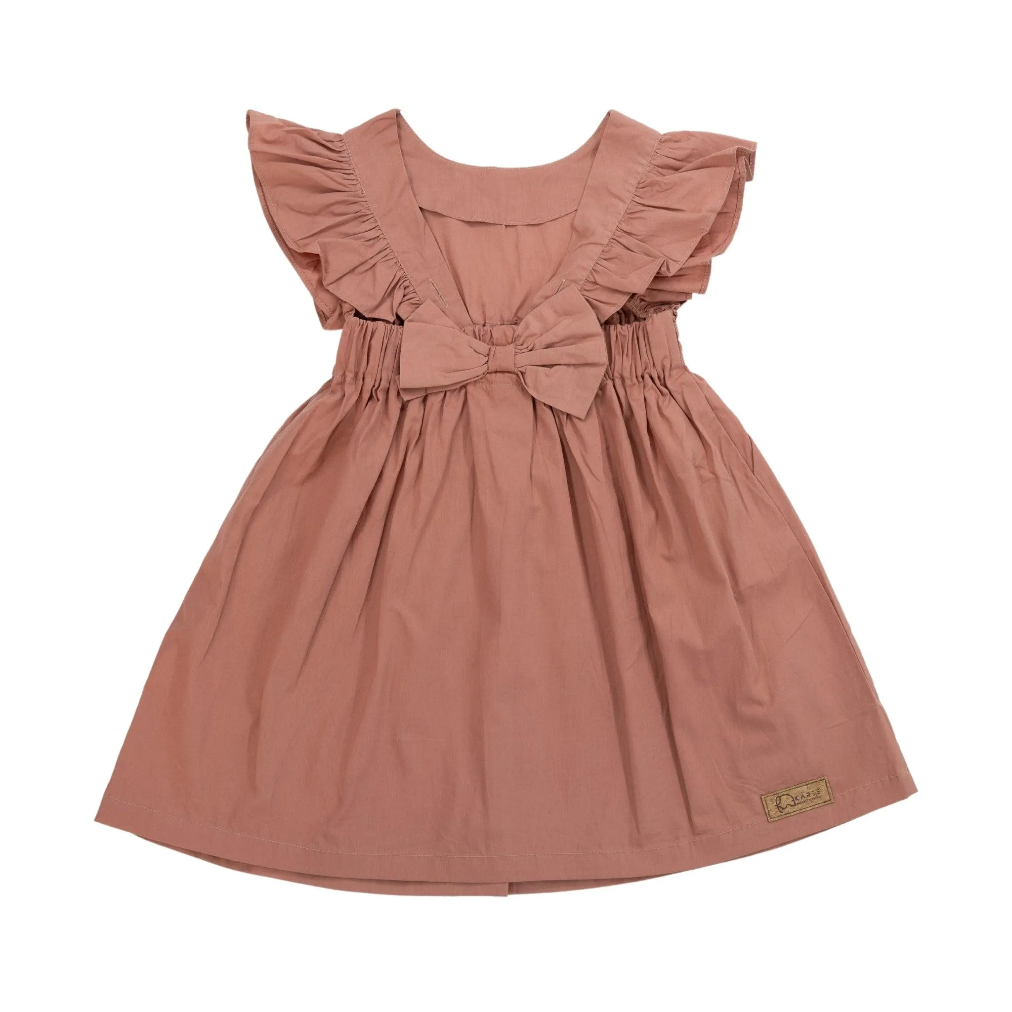 Elegant Brick Dust Dress for Girls