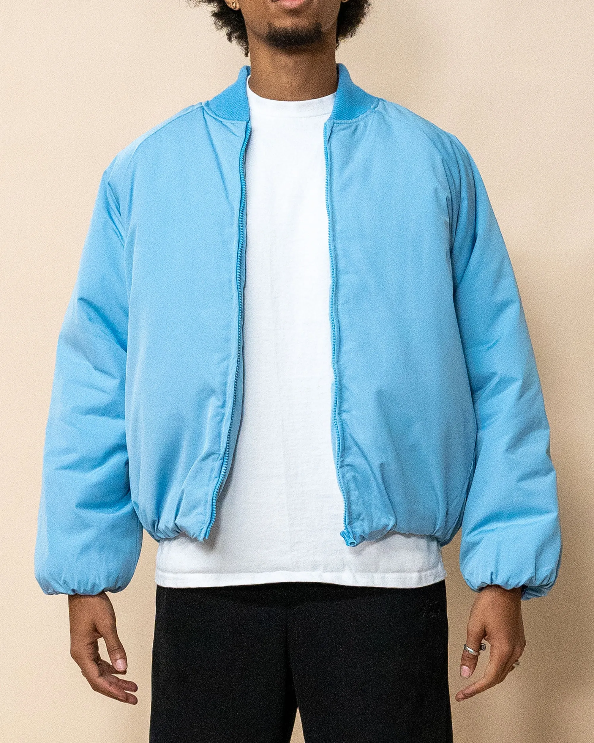 EPTM CAPITAL CROPPED BOMBER-SKY BLUE