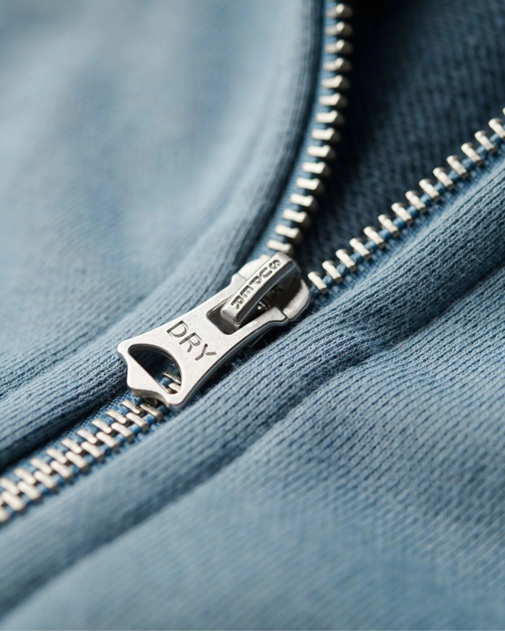 Essential Logo Zip Hoodie in Citadel Blue