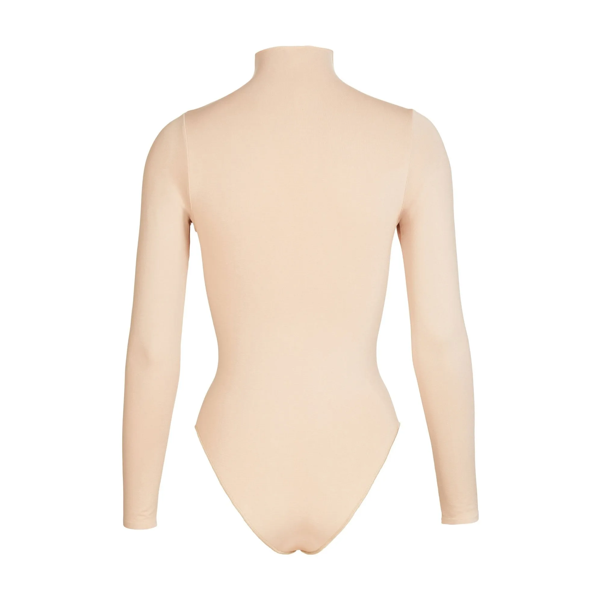 ESSENTIAL MOCK NECK LONG SLEEVE BODYSUIT | SANDSTONE