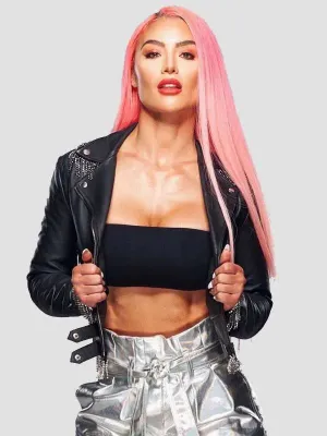 Eva Marie WWE Black Leather Jacket