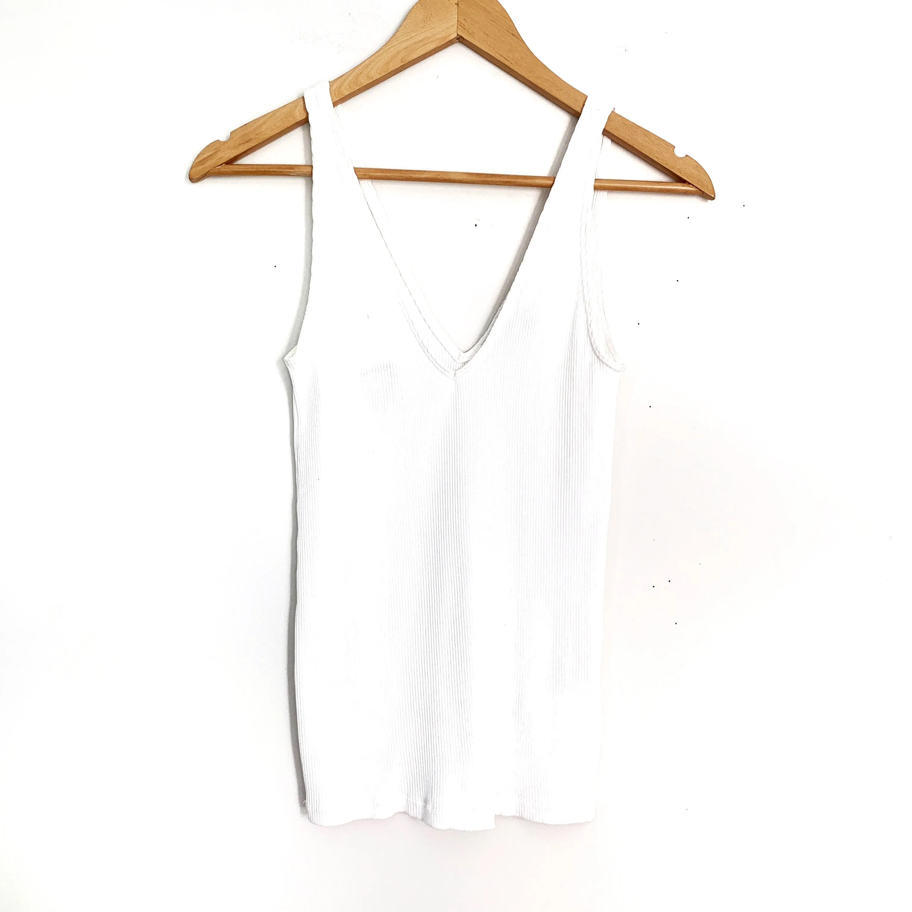 Express Ribbed White Tank- Size XS