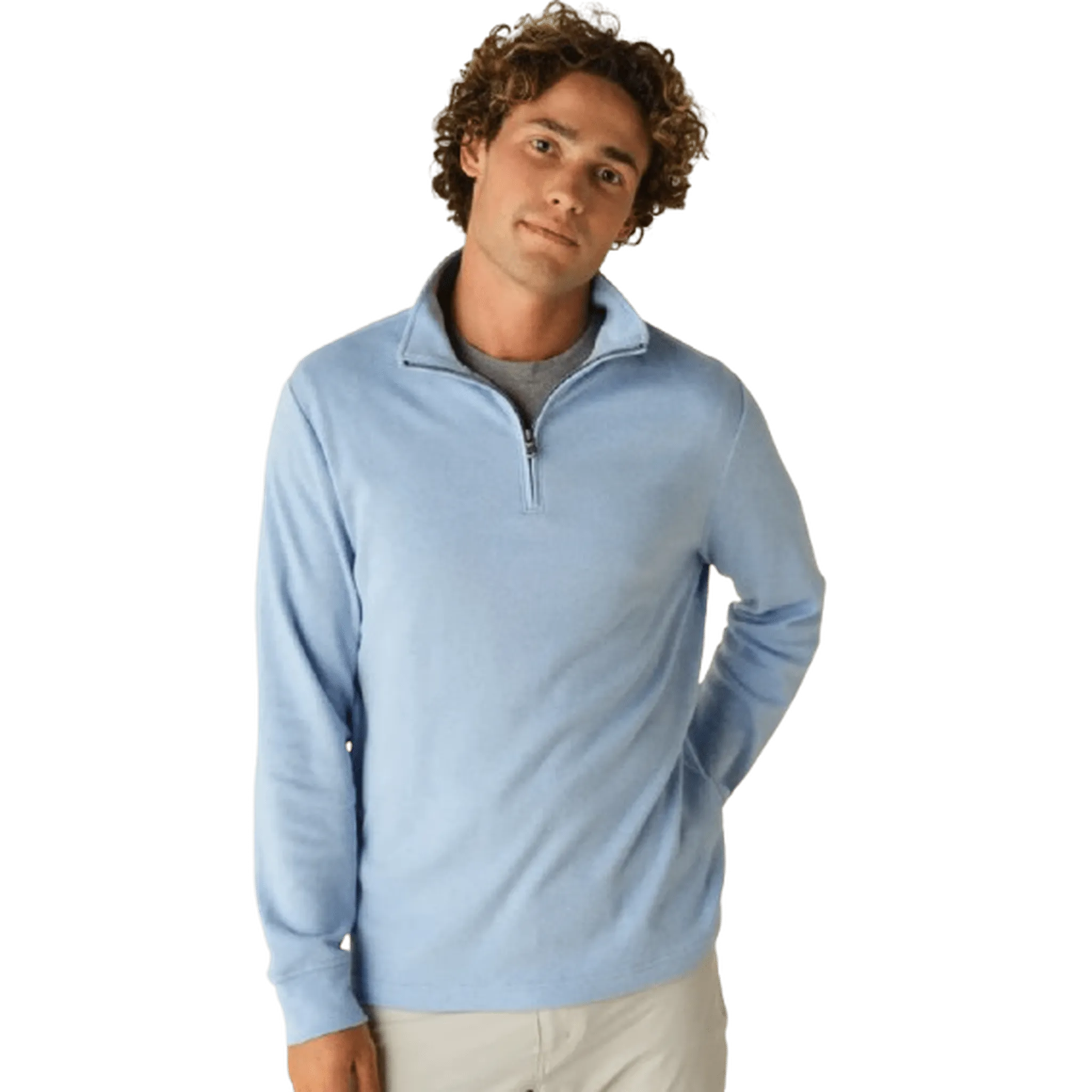 FAIR HARBOR: Larchmont Seawool 1/4 Zip