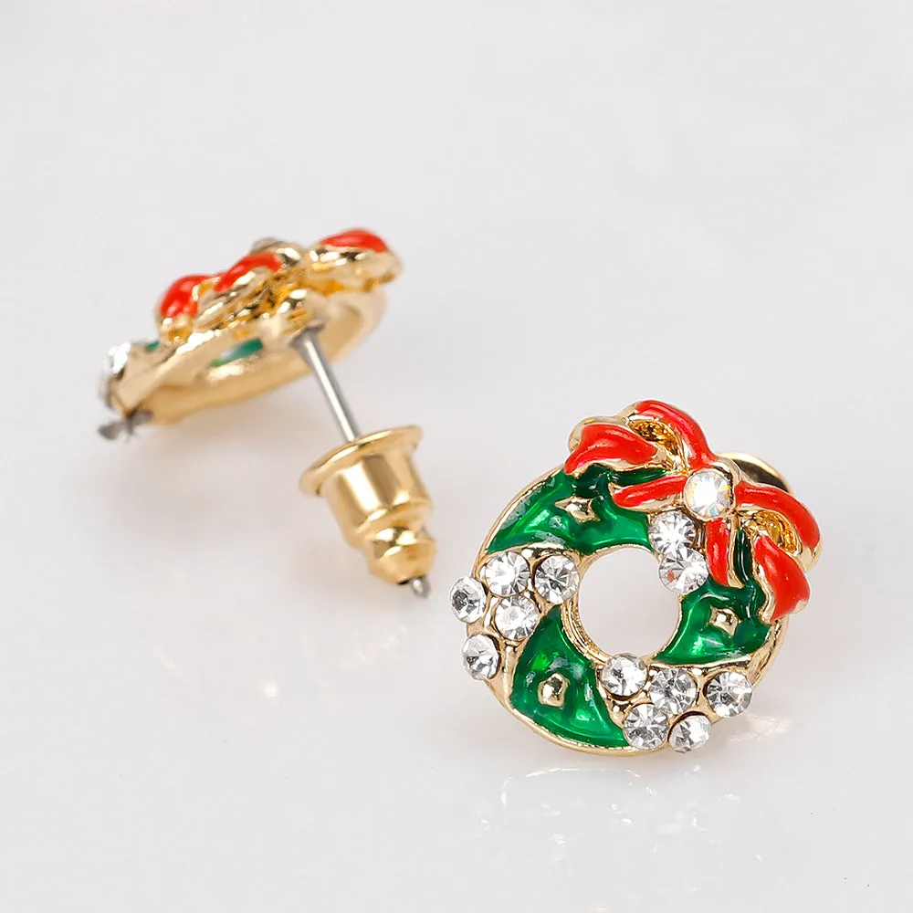 Fashion Christmas Wreath Earrings