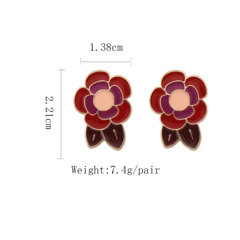 Fashion Flower Stud Earrings