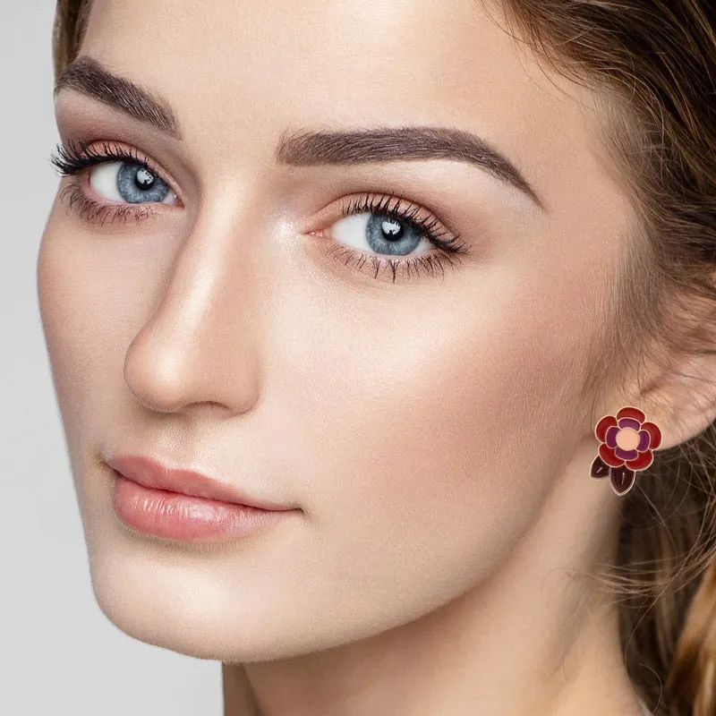 Fashion Flower Stud Earrings