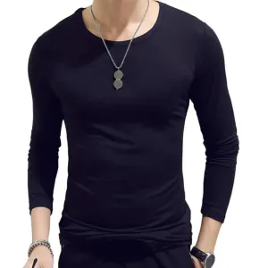 Fashion Men's Long Sleeve T-Shirt - Casual O-Neck Sports Top