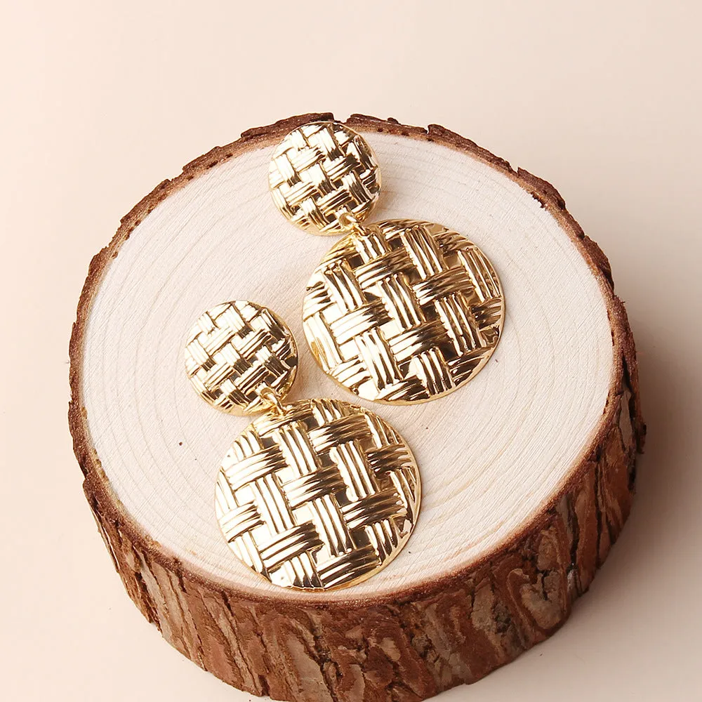 Fashion Punk Round Metal Earrings